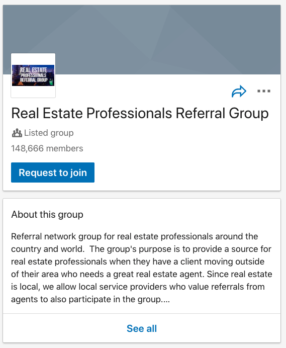 real-estate-linkedin-referal-group